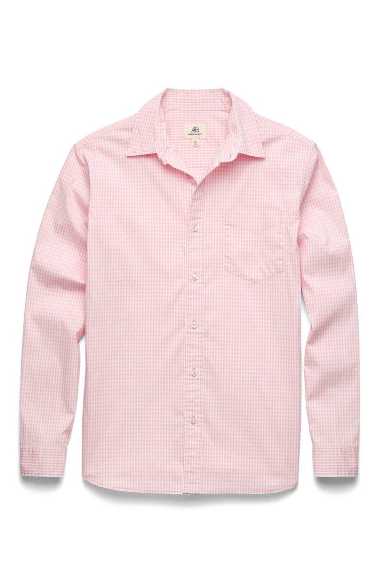 Surfside Supply Co. Brian Gingham Shirt, Main, color, Pink Check Combo