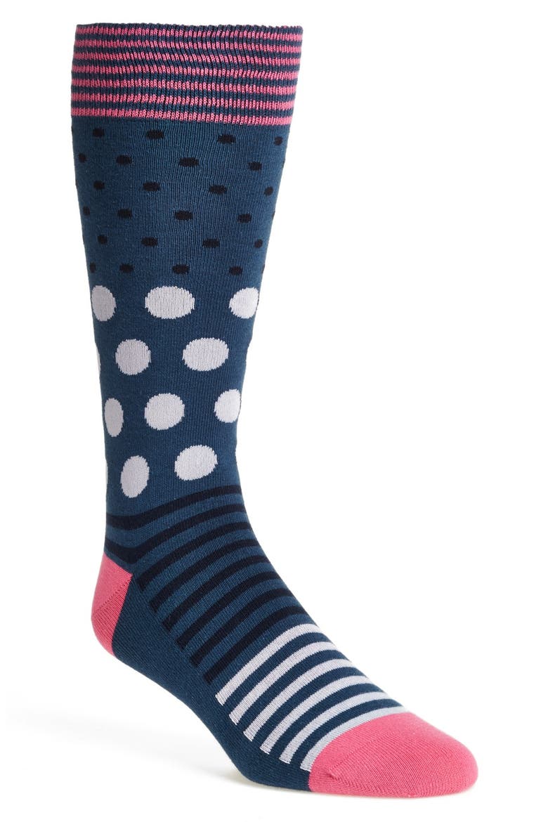 Dot Socks, Main, color, BLUE CERAMIC