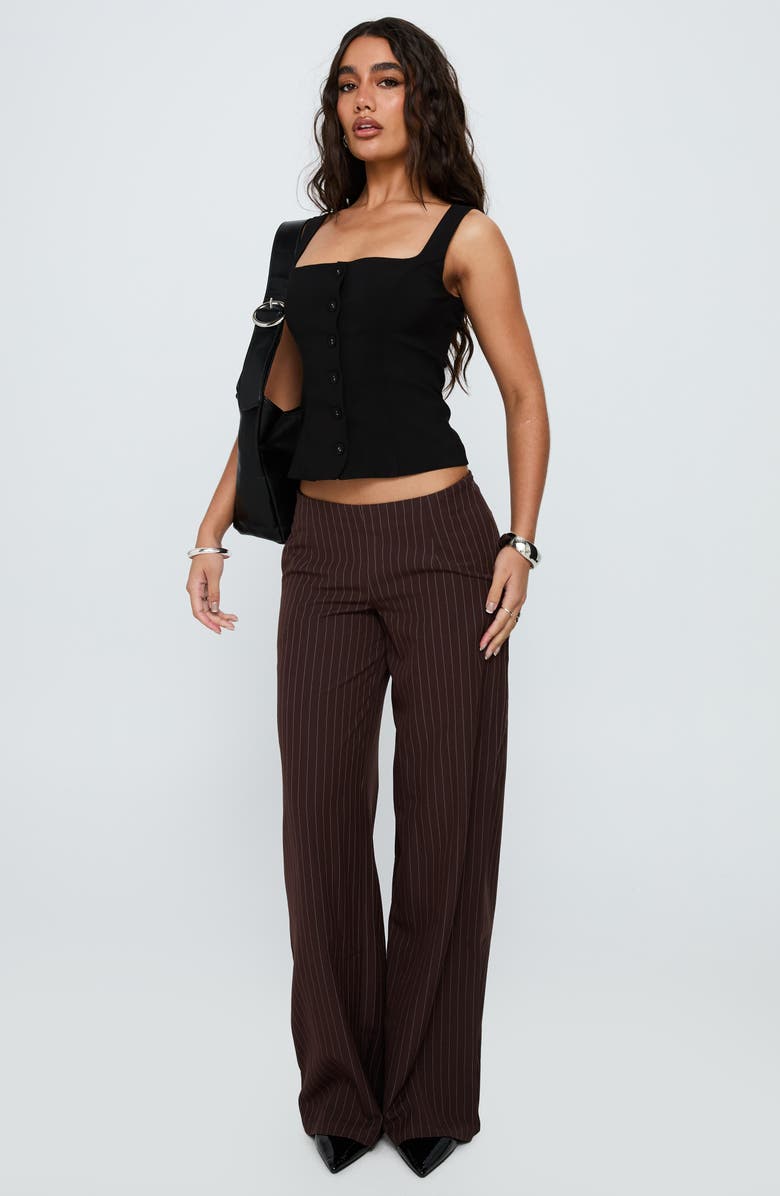 Princess Polly Zamie Square Neck Sleeveless Top, Alternate, color, Black