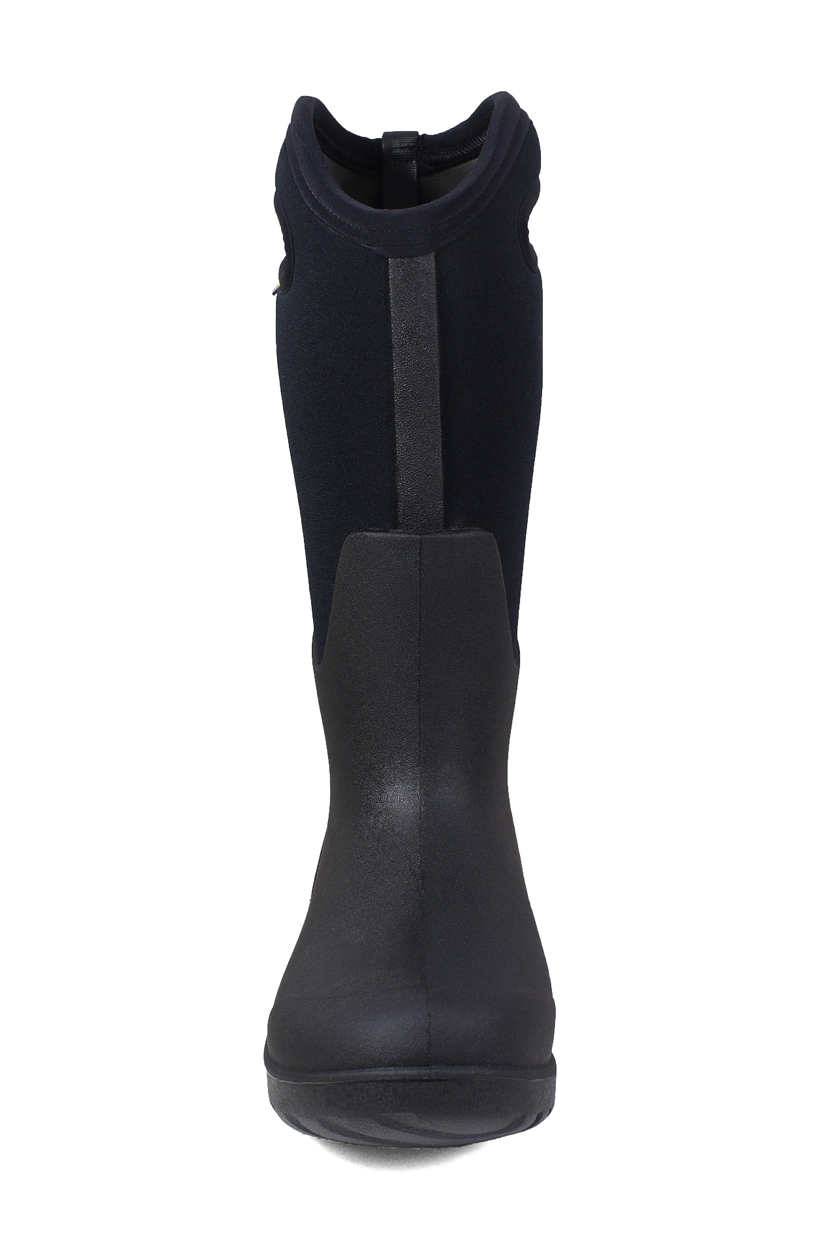 Neo Classic Tall Waterproof Rain Boot, Alternate, color, BLACK