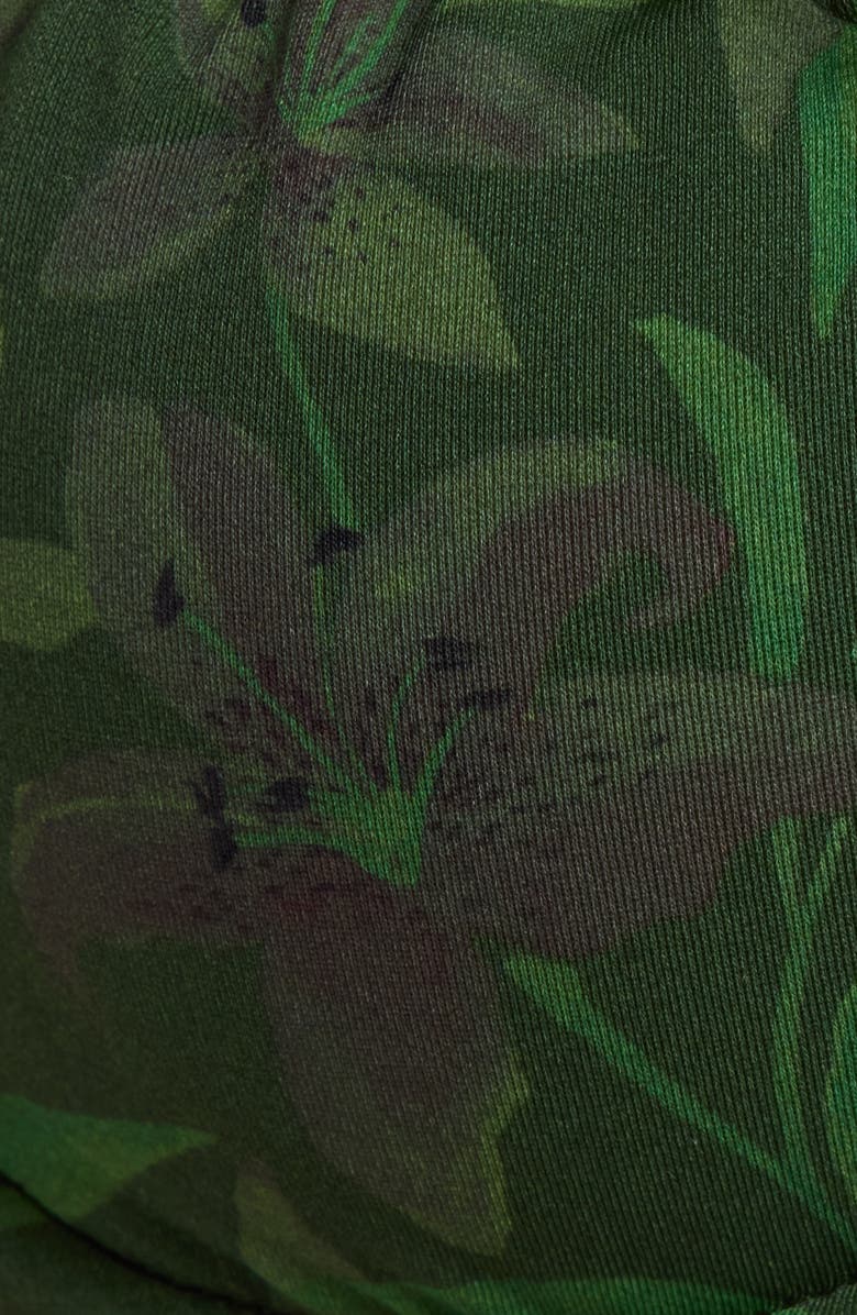 PacSun Willow Tie Front Bikini Top, Alternate, color, Green Tonal Tropical