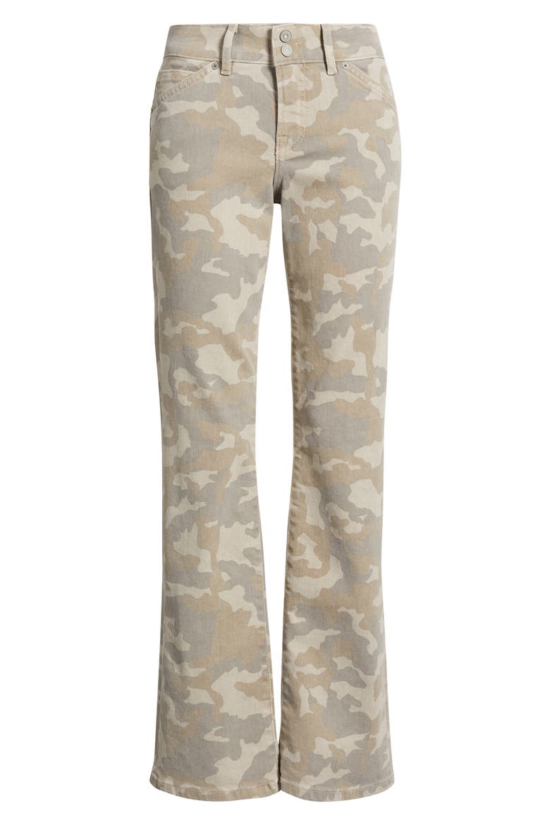 Camo Print Bootcut Jeans, Alternate, color, LIGHT BEIGE