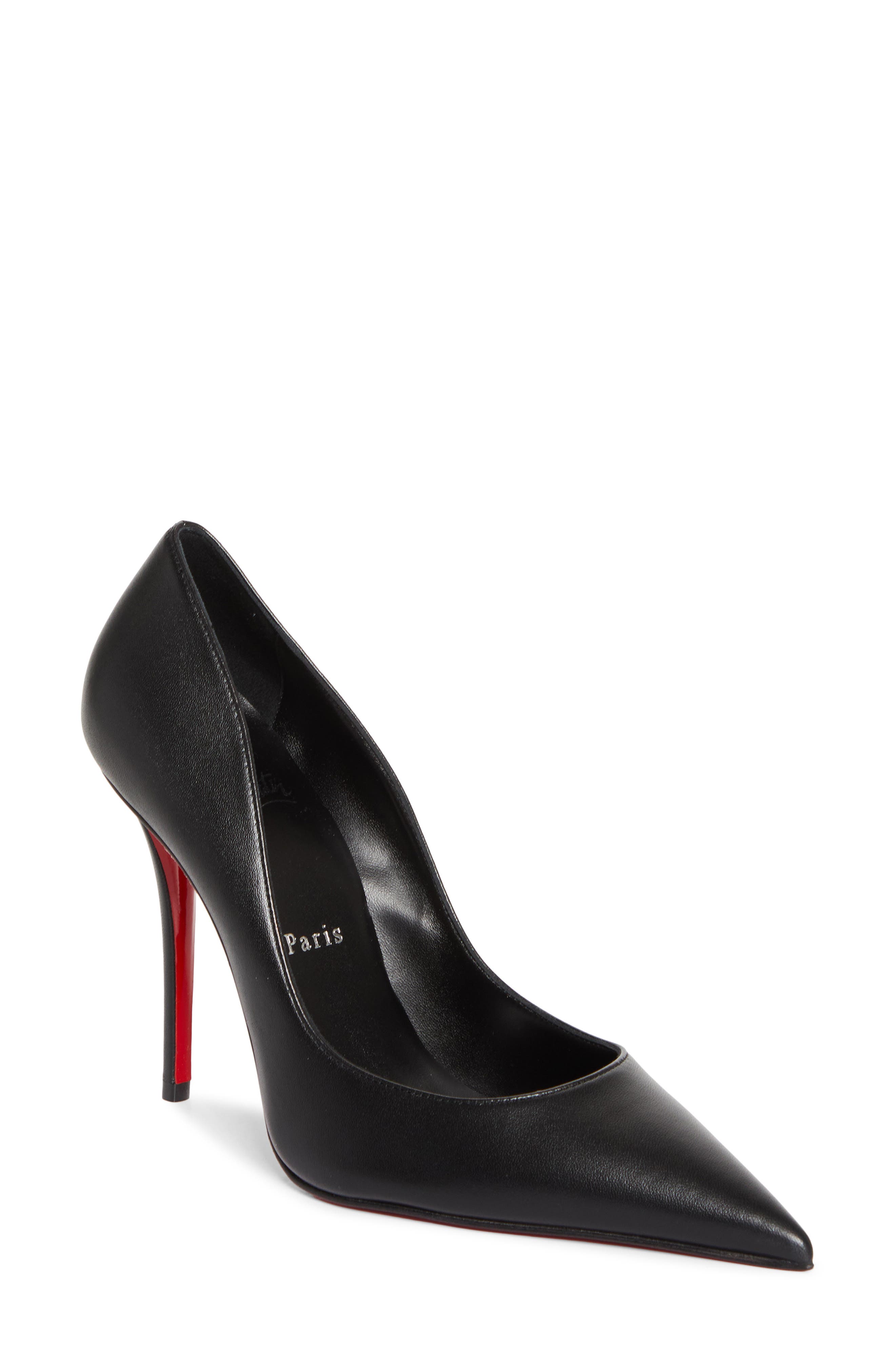 Christian Louboutin Miss Z Pointed Toe Pump, Main, color, Black/ Black