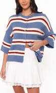 Petal & Pup Lilith Stripe Button-Up Sweater