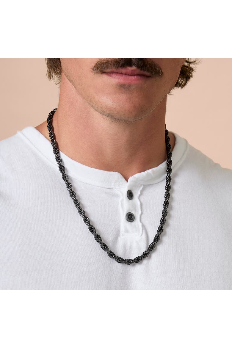 Black Twisted Rope Chain Necklace - 24'' Chain, Alternate, color, Black