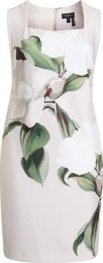 DONNA KARAN Print Sleeveless Sheath Dress