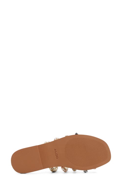 Shop Aldo Lindya Toe Ring Slide Sandal In Gold
