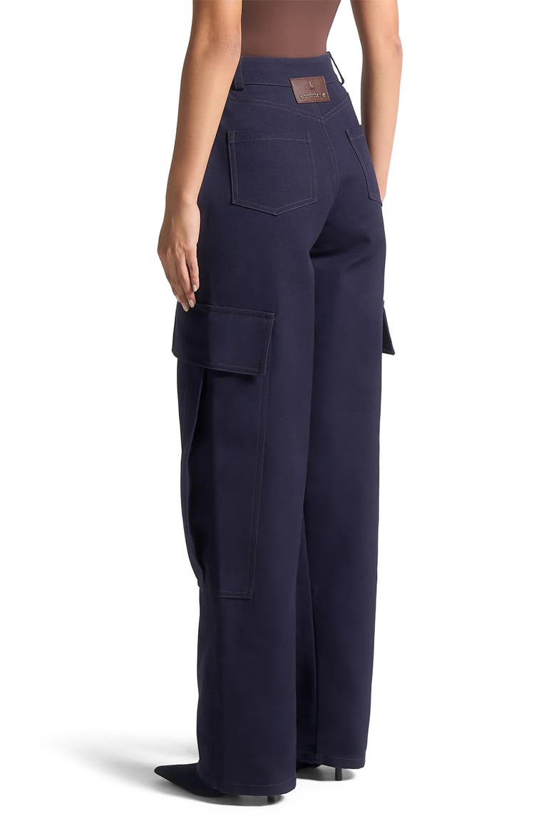 High Rise Drill Cargo Pants, Alternate, color, Indigo
