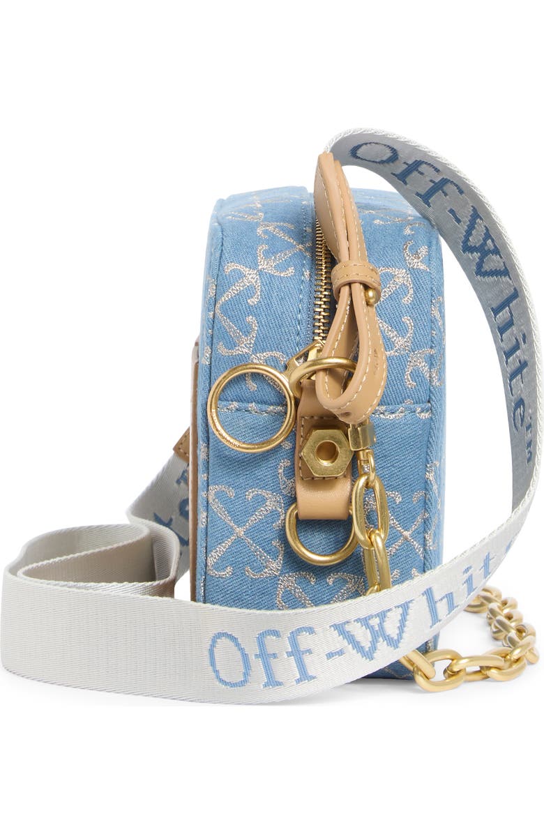 Off-White Medium Jacquard Denim Crossbody Camera Bag, Alternate, color, Logo Repeat