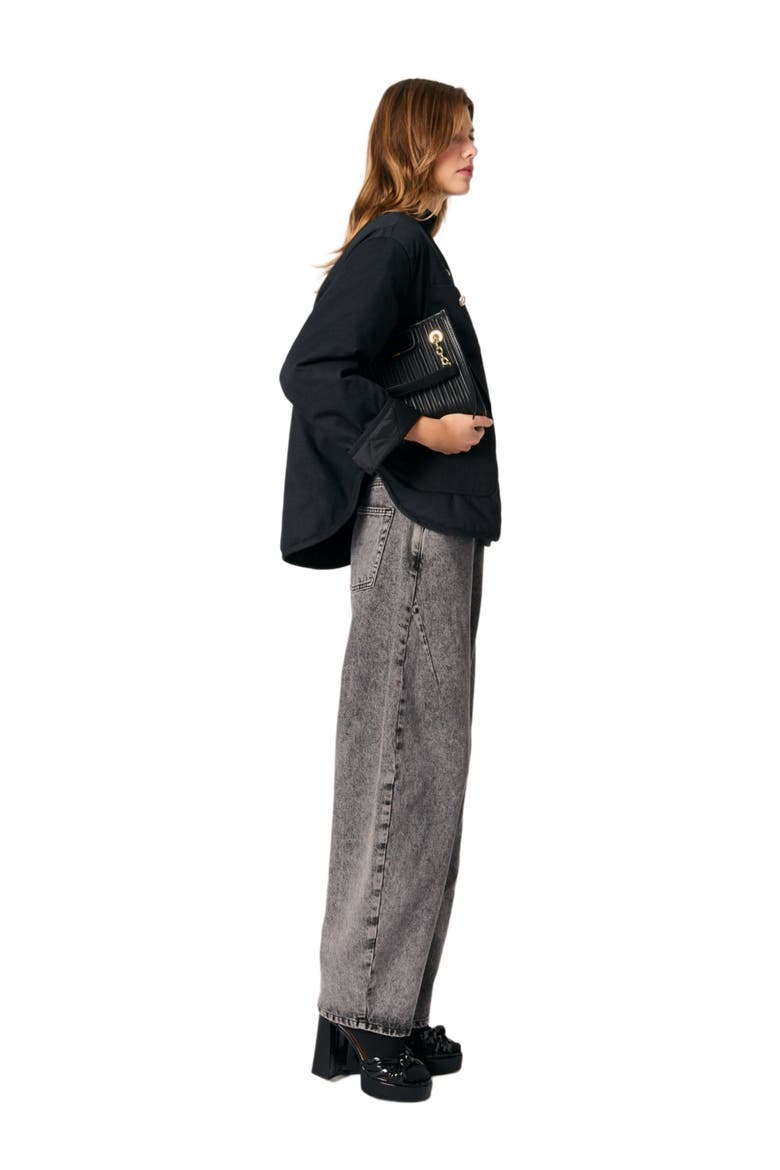 Reversible quilted coat, Alternate, color, Black