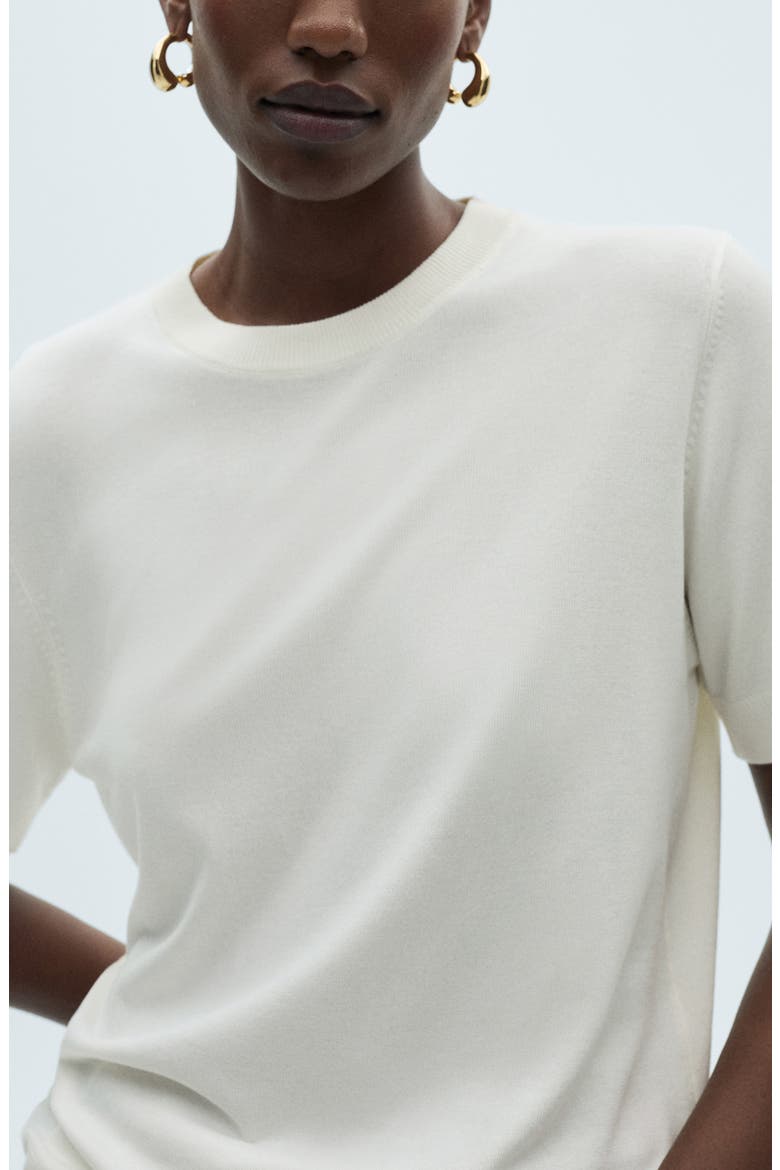Short Sleeve Sweater, Alternate, color, ECRU