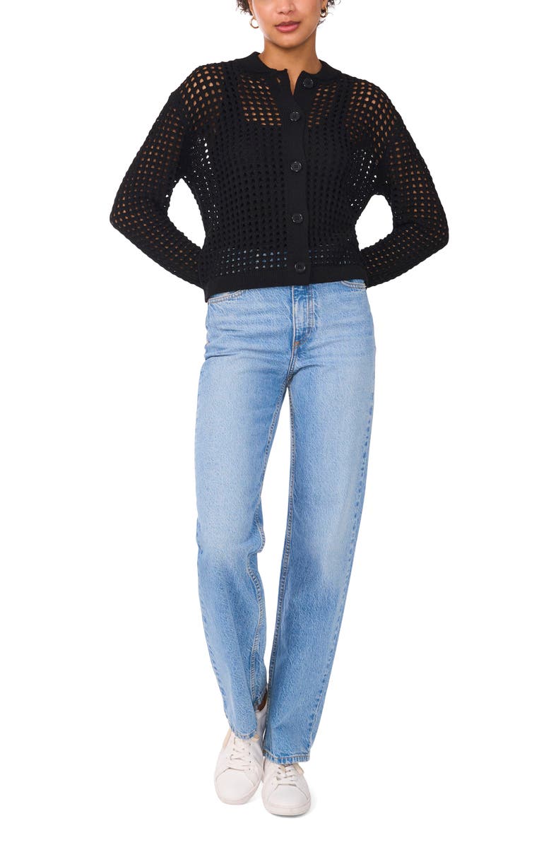 Vince Camuto Mesh Cardigan, Alternate, color, 