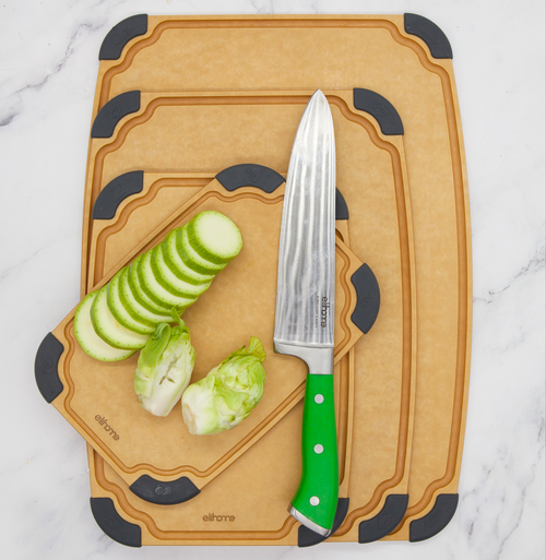 Eli Home Essential Series 4-in-1 Cutting Board Set In Brown