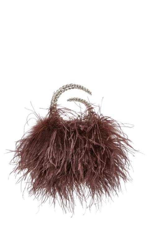 Karma Feather Crystal Top Handle Bag
