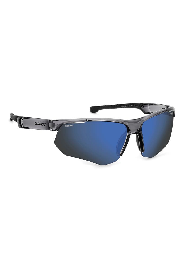 x Ducati 69mm Carduc Rectangle Sunglasses, Alternate, color, GREY BLACK/ BLUE SKY