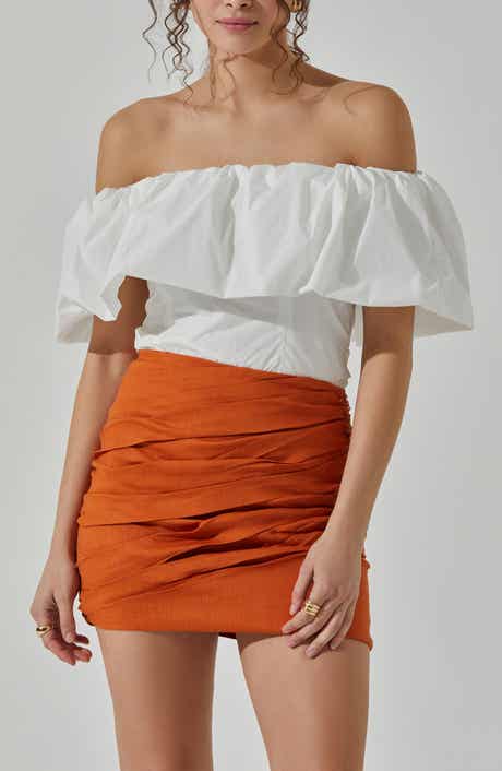 ASTR the Label Ruffle Off the Shoulder Top