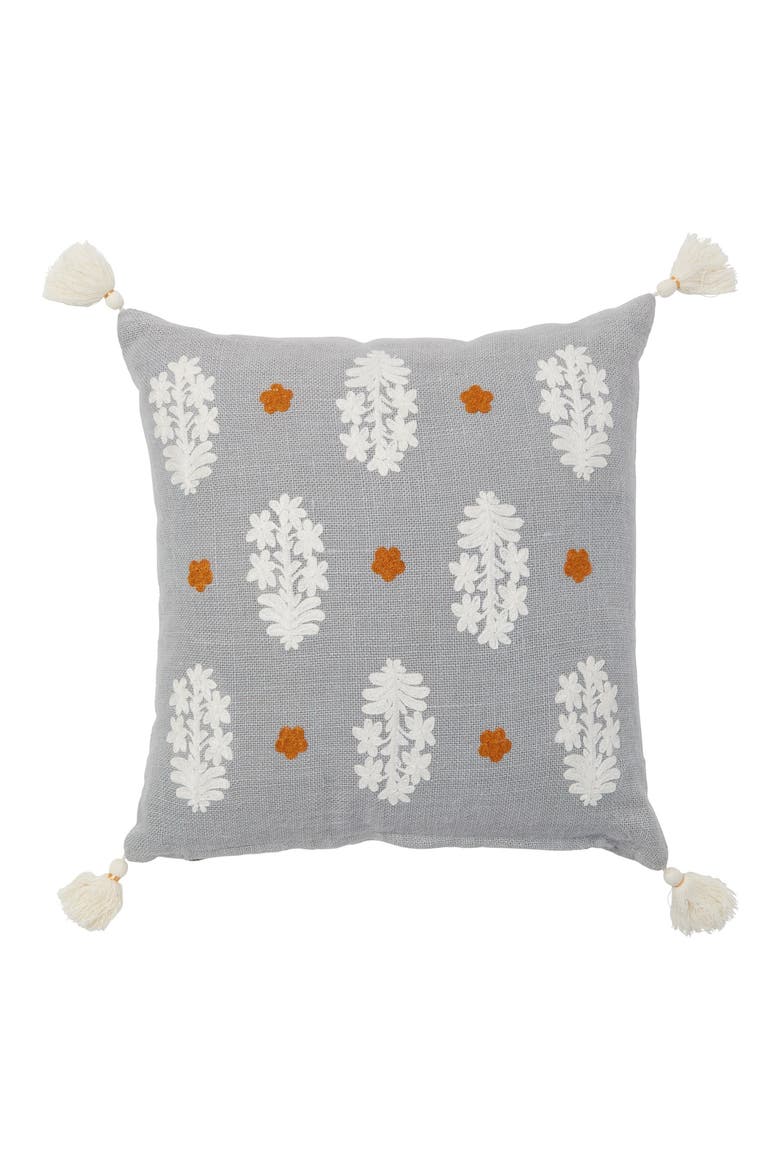 Udaipur Paisley Throw Pillow, Main, color, GREY MULTI
