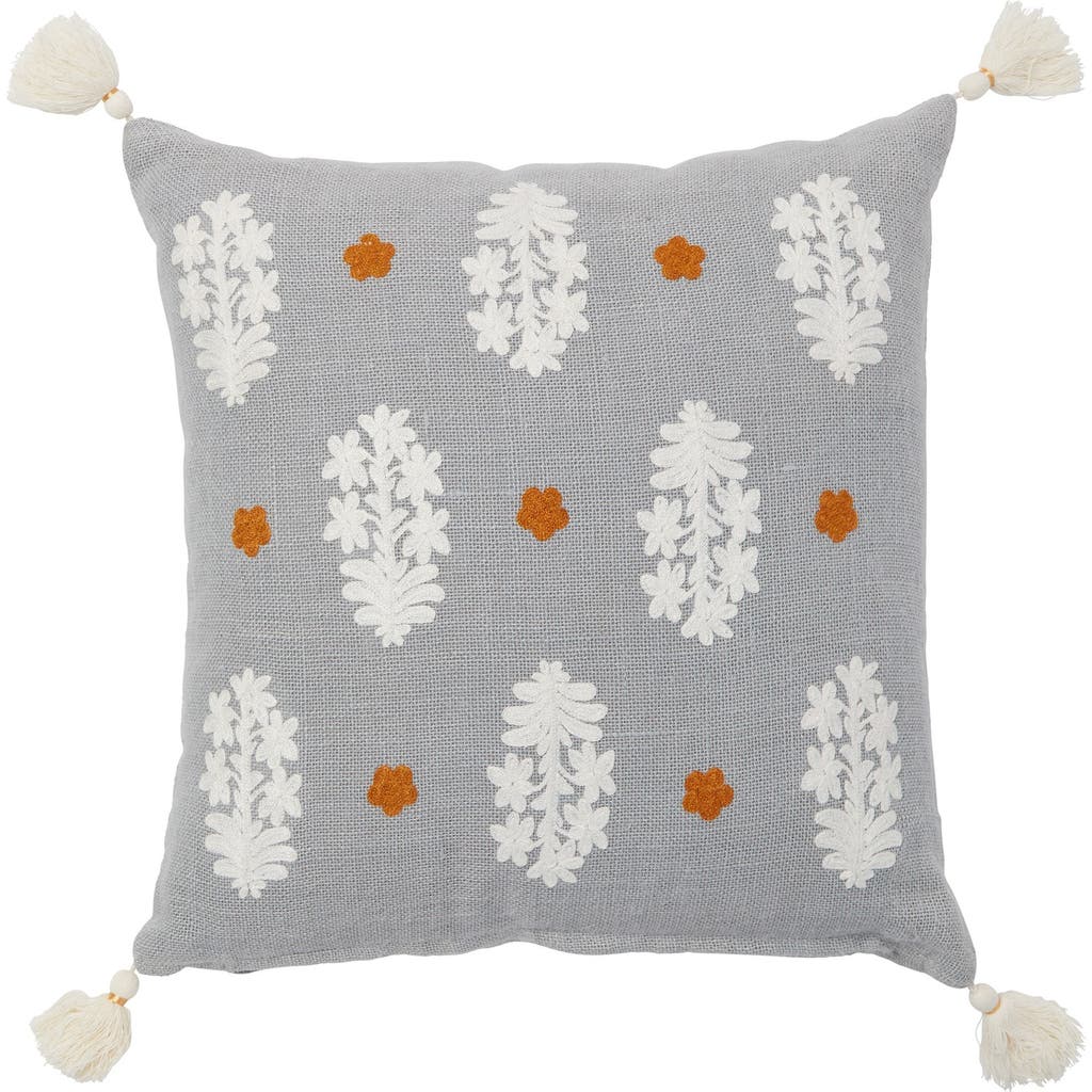Roselli Trading Company Udaipur Paisley Throw Pillow In Grey Multi