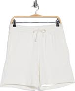 DENIM AND FLOWER Textured Cotton Blend Drawstring Shorts