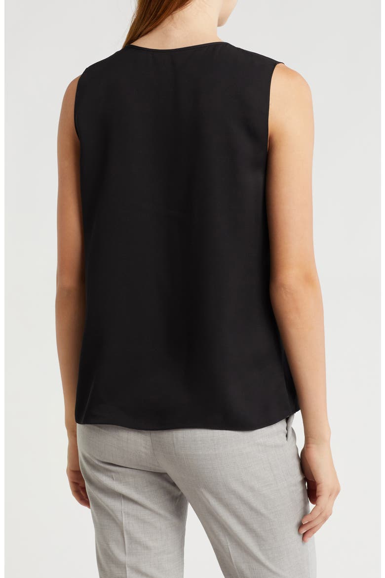 Modern Sleeveless Silk Top, Alternate, color, BLK