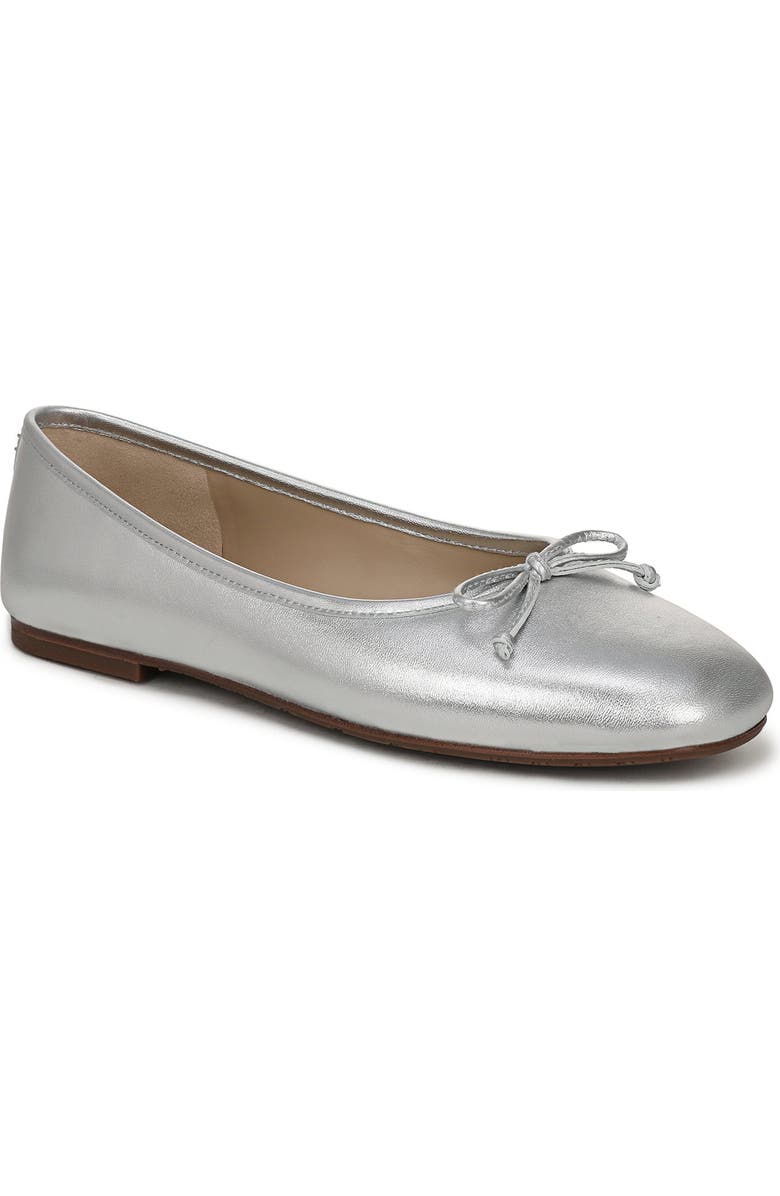 Sam Edelman Alie Ballet Flat, Main, color, Soft Silver