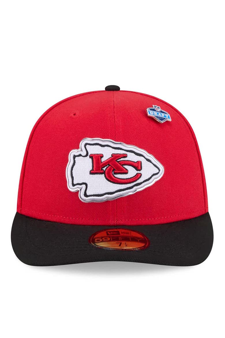 Men's New Era  Red/Black Kansas City Chiefs 2026 NFL Draft Pre-Curved 59FIFTY Fitted Hat, Alternate, color, Red
