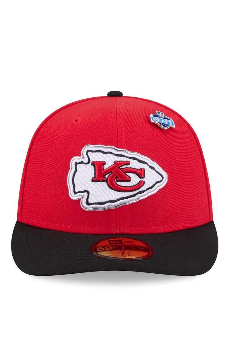 New Era Men's New Era  Red/Black Kansas City Chiefs 2026 NFL Draft Pre-Curved 59FIFTY Fitted Hat, Alternate, color, Red