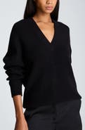 Kenneth Cole Collection Oversized V Neck Raglan Sweater