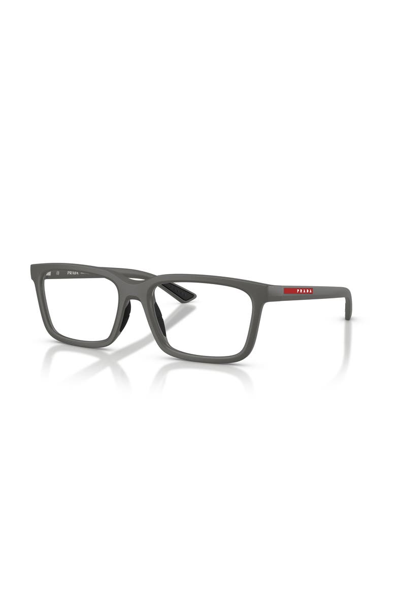 Prada Linea Rossa 54mm Rectangle optical glasses, Main, color, Grey
