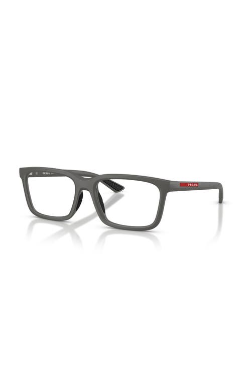 Prada Linea Rossa 56mm Rectangle optical glasses in Grey at Nordstrom
