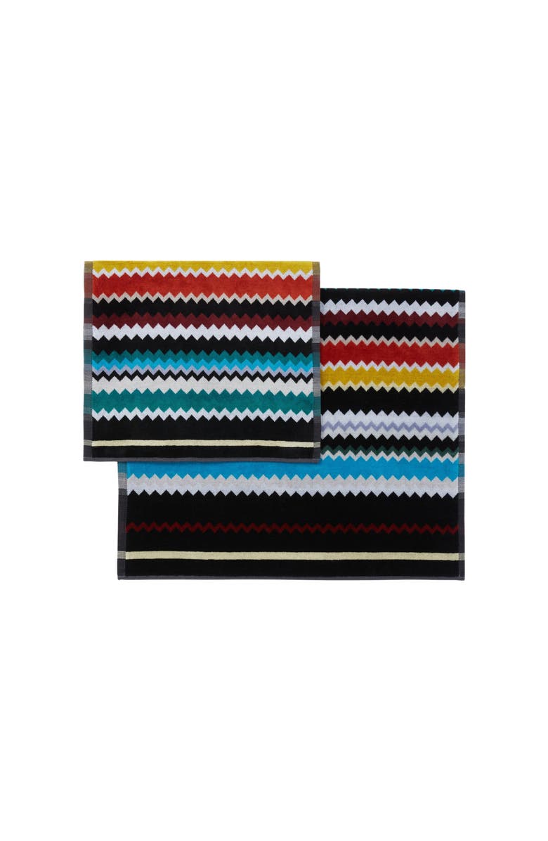 Missoni Home 2-piece Curt Bath Towel Set In Chevron Cotton Terry, Alternate, color, Multicoloured