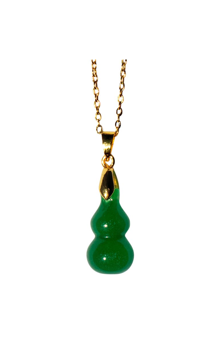 seree Hulu Jade Stone Pendant Necklace, Main, color, Green