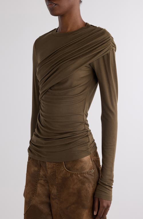 Isabel Marant Étoile Ruched Knit Top In Brown