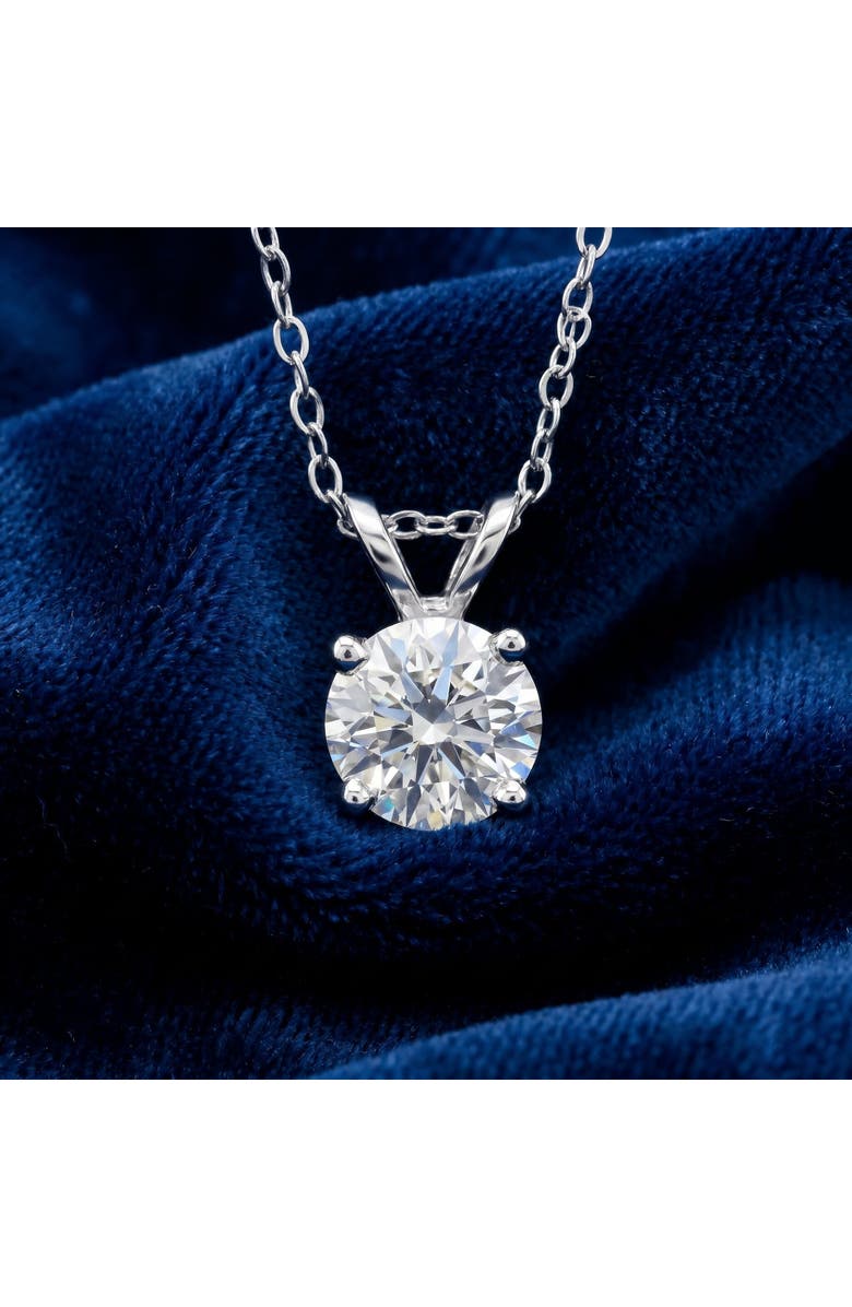 Bliss Diamond 1 1/4ct Lab Grown Diamond Round Solitaire Pendant 14K Gold, Alternate, color, 14K White Gold