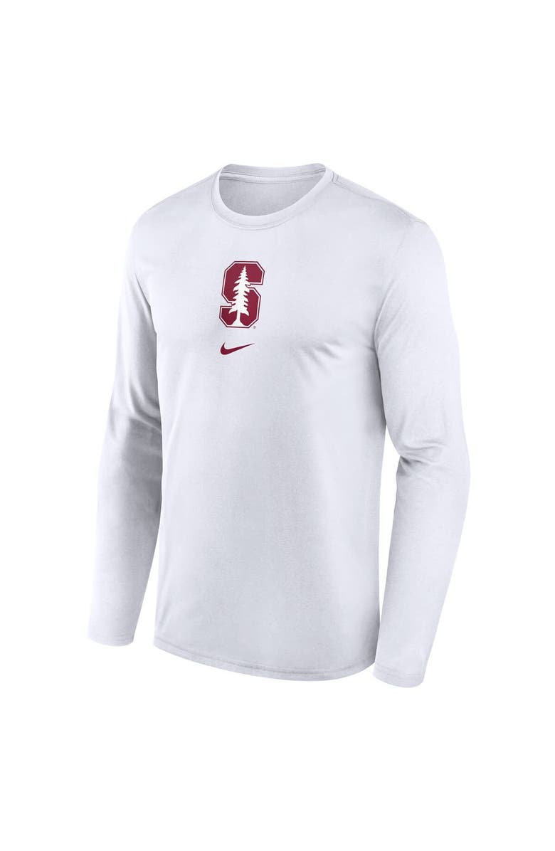 Nike Men's Nike White Stanford Cardinal On-Court Basketball Shootaround Performance Long Sleeve T-Shirt, Alternate, color, 