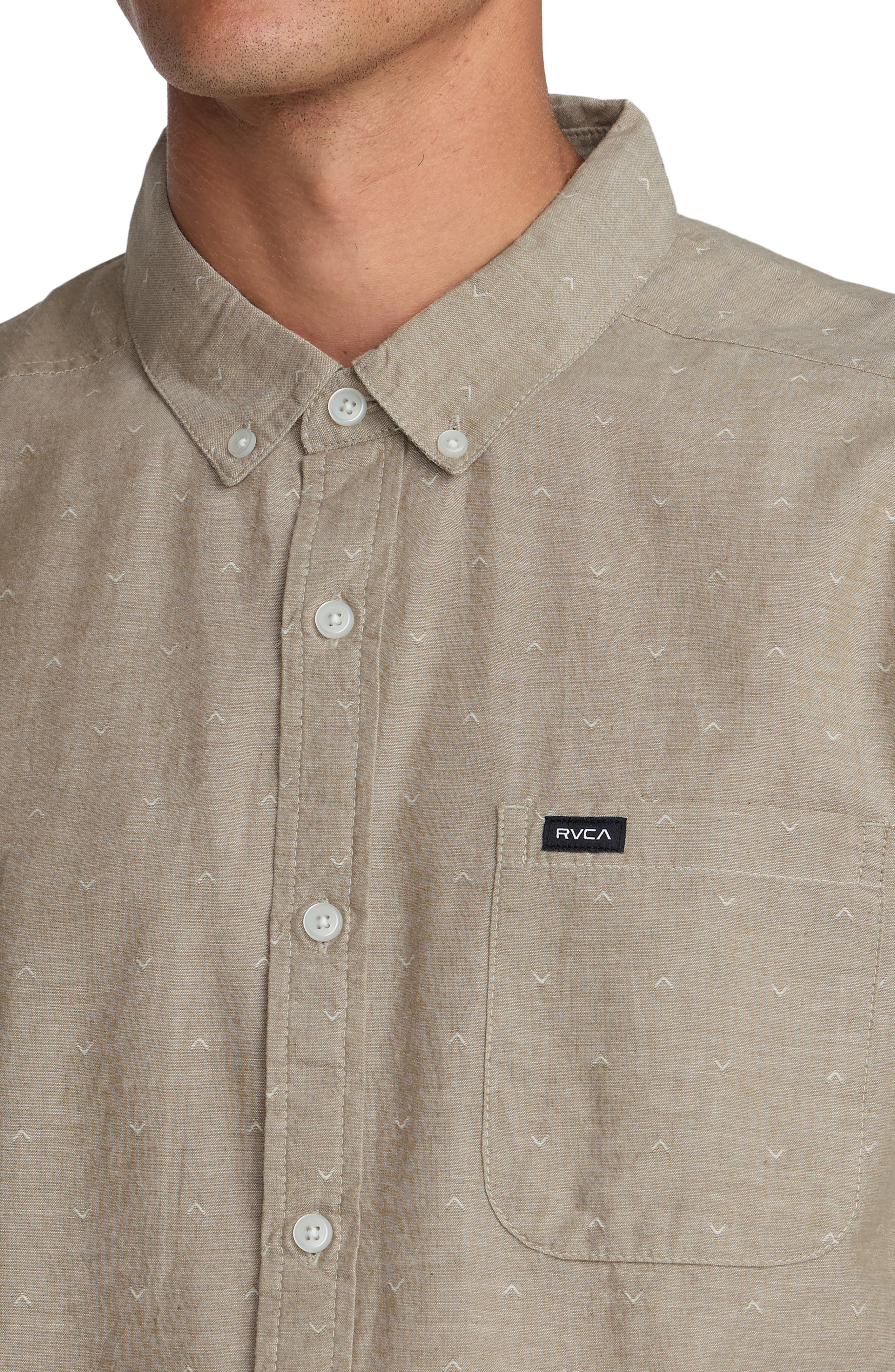 That'll Do Slim Fit Solid Short Sleeve Cotton Button-Down Shirt - image 2
