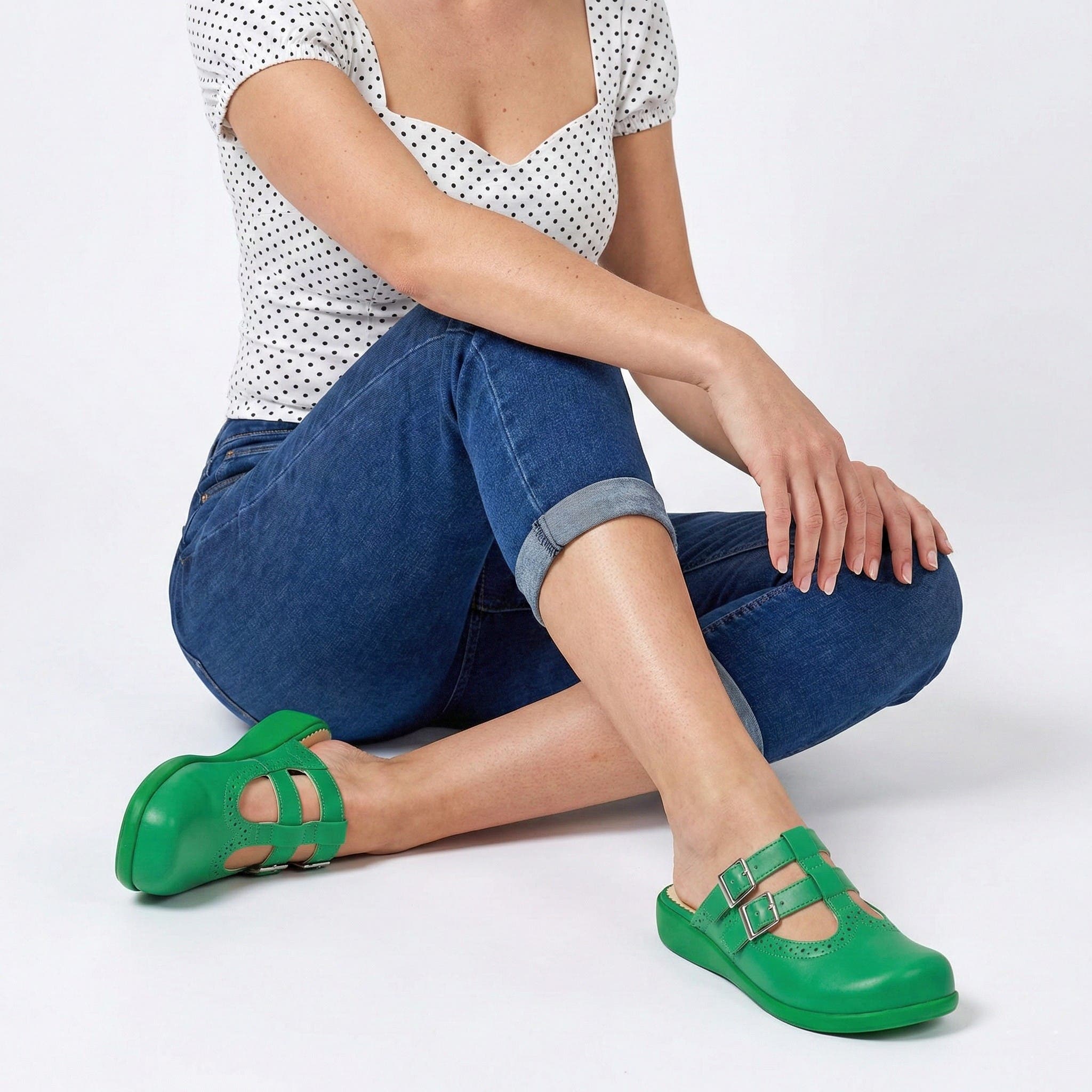 Hot Chocolate Design Greenleaf Mary Jane Clog, Alternate, color, Greenleaf