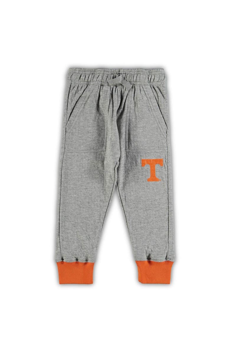 Wes & Willy Infant Wes & Willy Heathered Gray/Tennessee Orange Tennessee Volunteers Jie Jie Long Sleeve Bodysuit & Pants Set, Alternate, color, Heather Gray