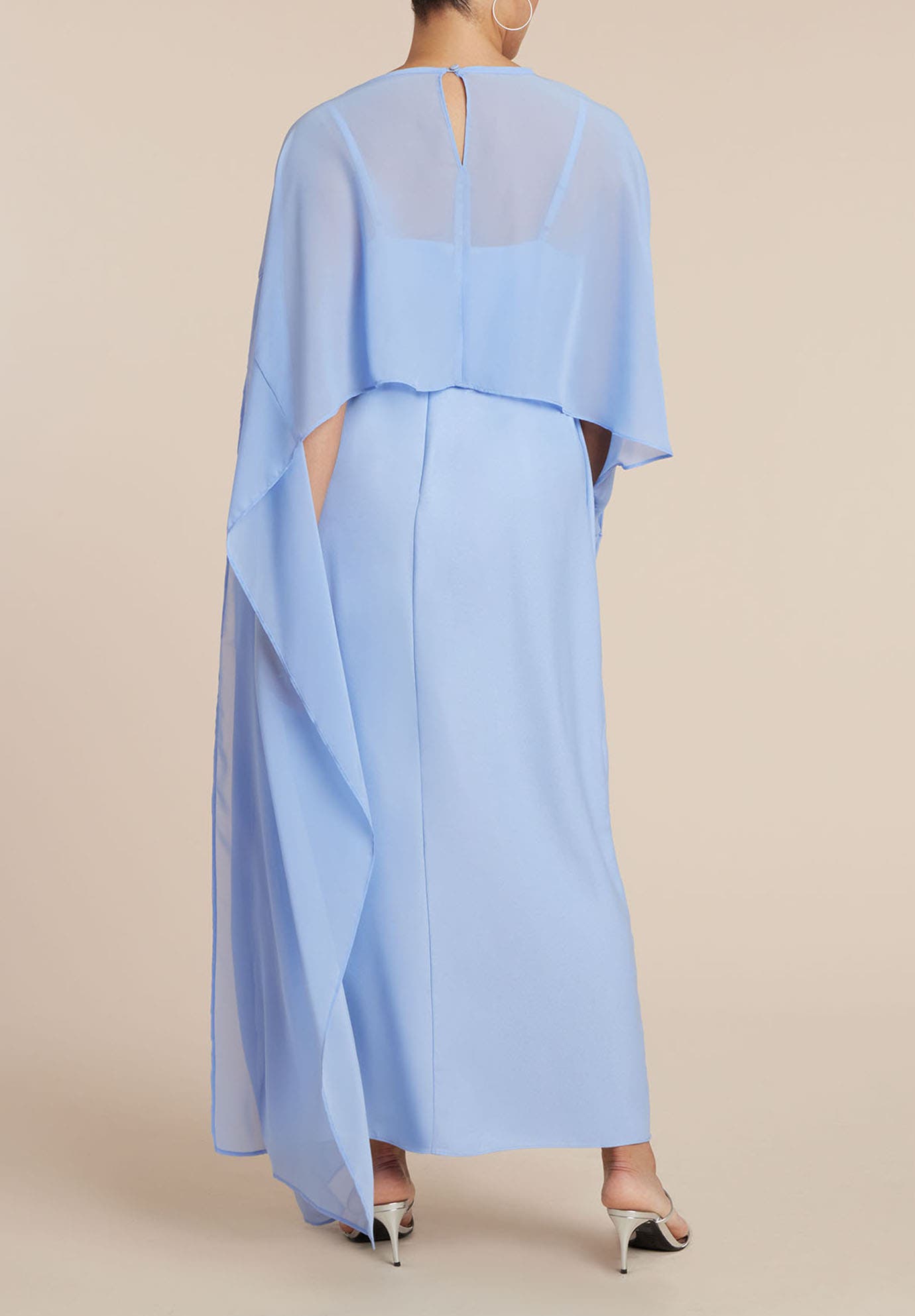 Flowy Sheer Cape Dress - image 4