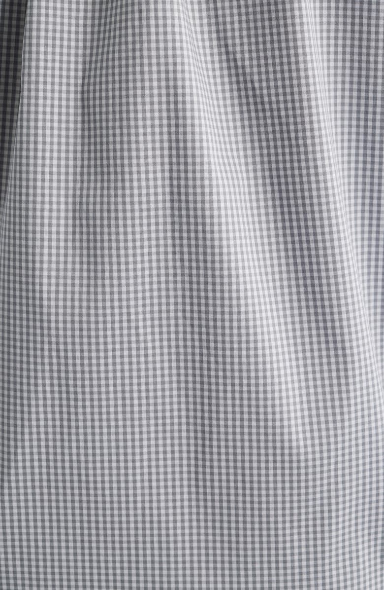 Roffe Accessories Eagle Regular Fit Grey Gingham Check Cotton Button-Down Oxford Shirt, Alternate, color, Gray