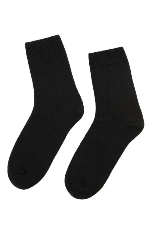 Gobi Mongolian Cashmere Basic Socks In Black