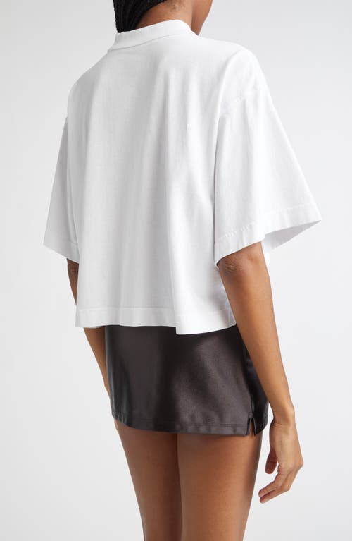 Alexander Wang Collared Shirt With Short Sleeves In White