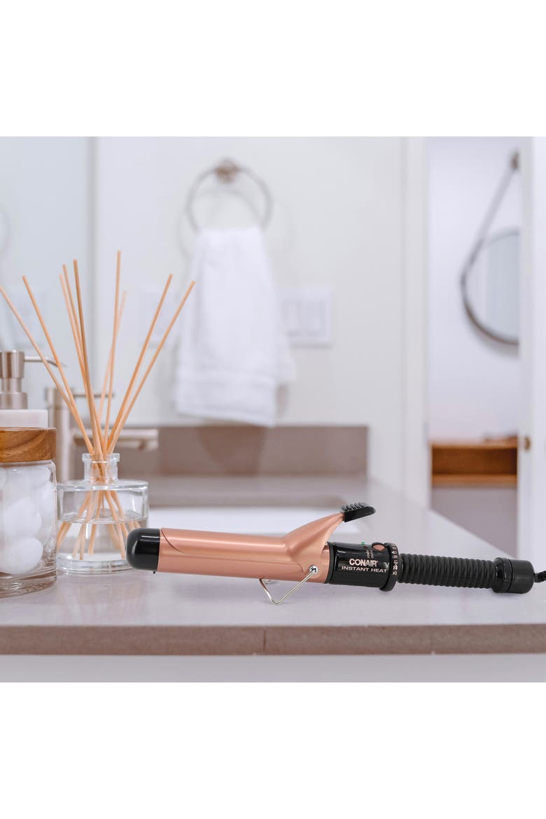 Ceramic 1 1/4in Instant Heat Curling Iron with 25 Heat Settings, Alternate, color, Pink