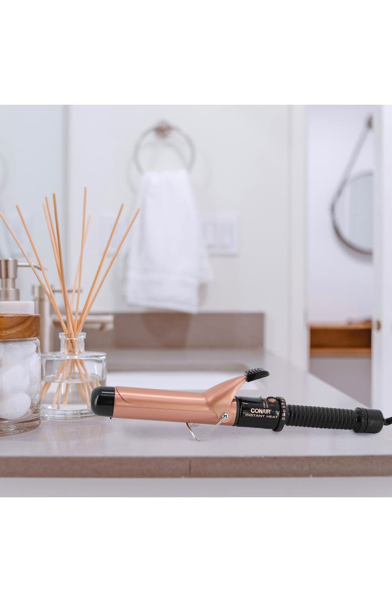 CONAIR Ceramic 1 1/4in Instant Heat Curling Iron with 25 Heat Settings, Alternate, color, Pink