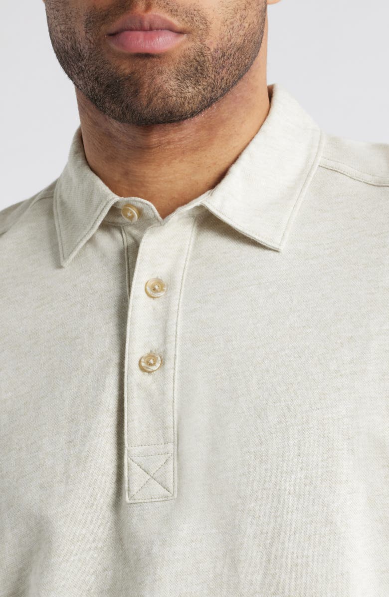 Tommy Bahama Laurito Beach Cotton & Linen Polo, Alternate, color, Khaki Heather