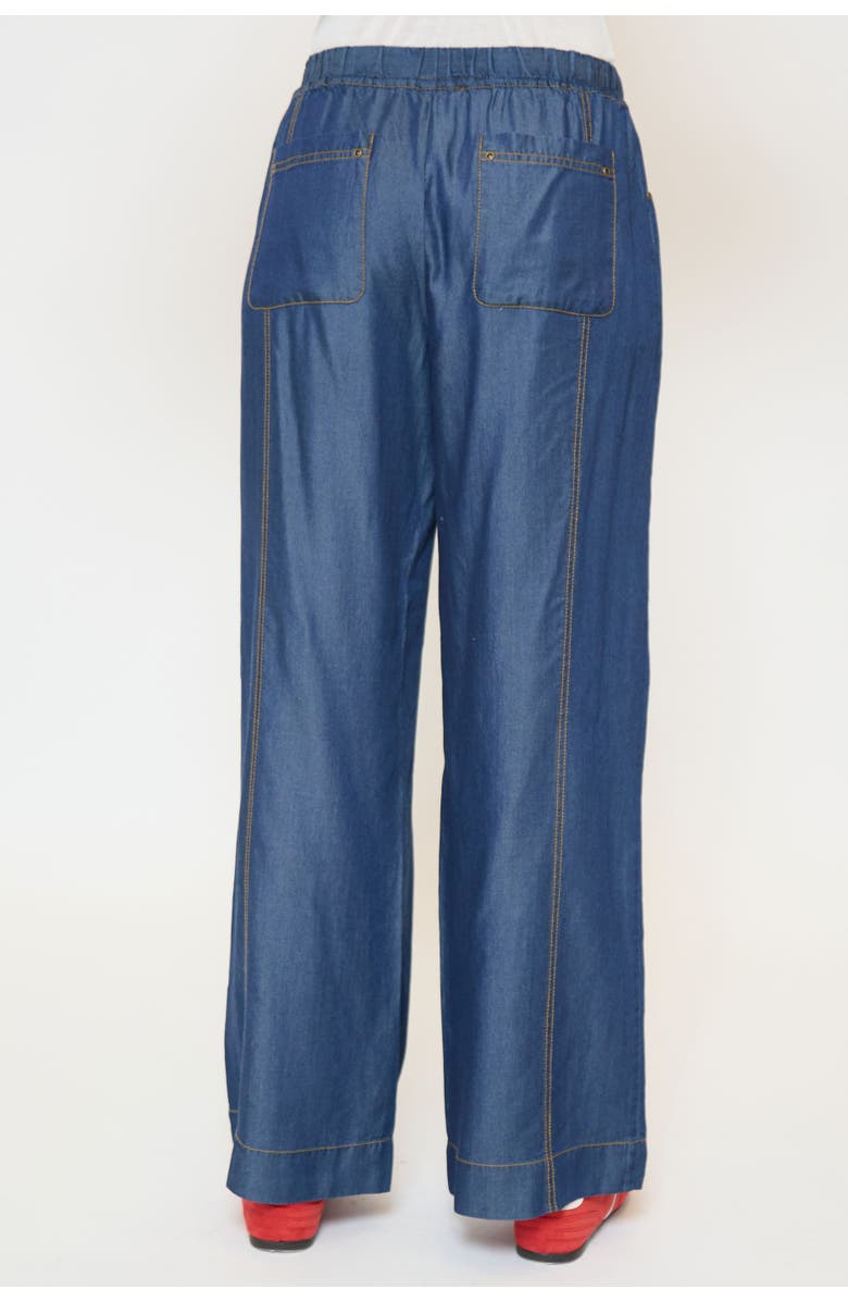 Central Park West Quinn Tencel Drawstring Pants, Alternate, color, Denim