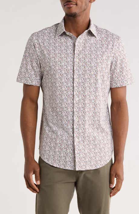 Bugatchi Print Short Sleeve Button-Up Shirt