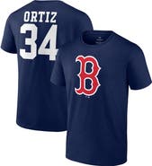 FANATICS Men's Fanatics Branded David Ortiz Navy Boston Red Sox Logo Graphic T-Shirt