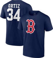 FANATICS Men's Fanatics Branded David Ortiz Navy Boston Red Sox Logo Graphic T-Shirt