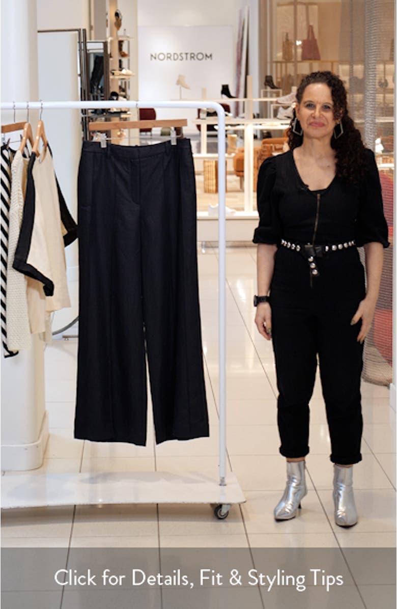 Bond St Wide Leg Linen Pants, sales video thumbnail